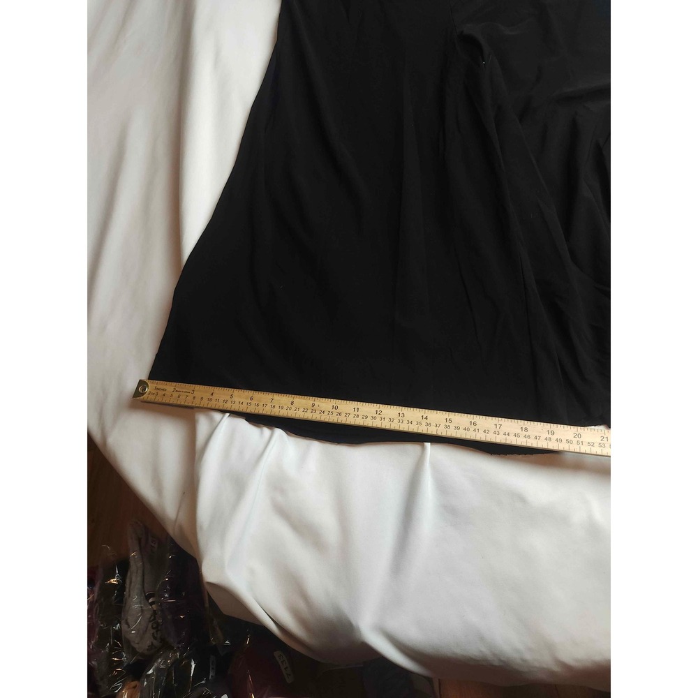 Maurices Womens Black Wide Leg Palazzo Pants Stretch Jersey Gathered Waist L - Picture 2 of 8